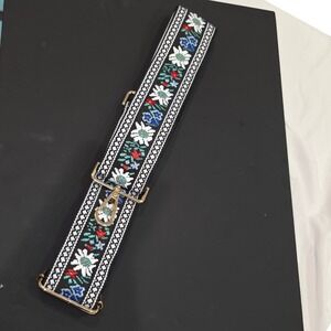 Embroidered Bag Strap Replacement Purse Shoulder Crossbody Adjustable Gold Tone